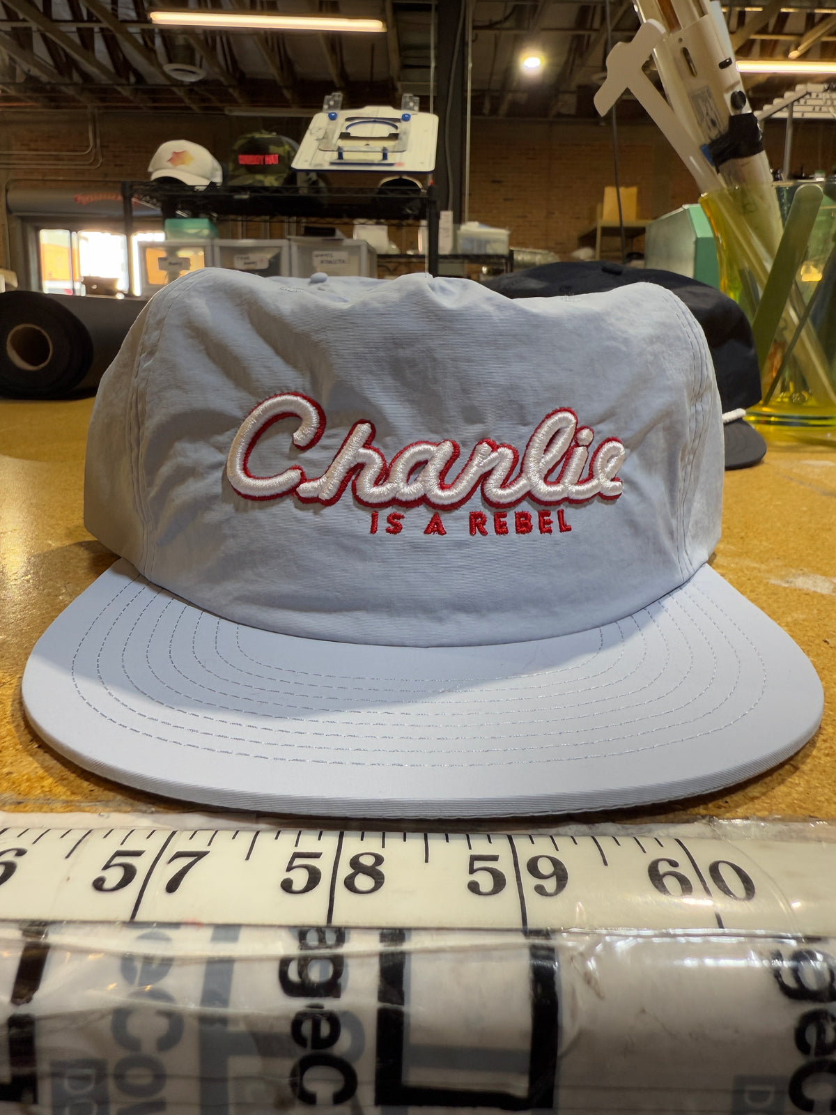 Charlie Hat-Powder Surf| White 3D Embroidery